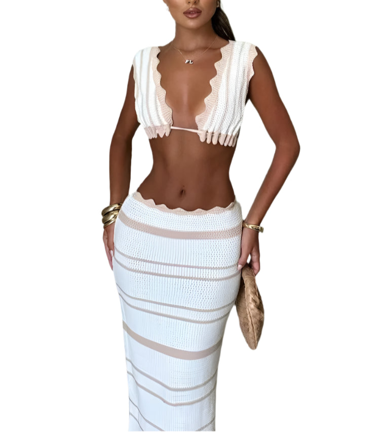 Knit Striped 2-Piece Set