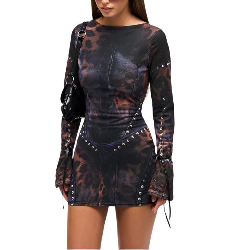 Leopard Print Grunge Dress