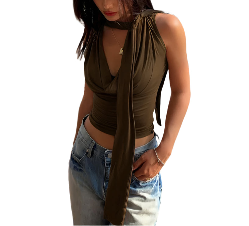 V-Neck Draped Tank