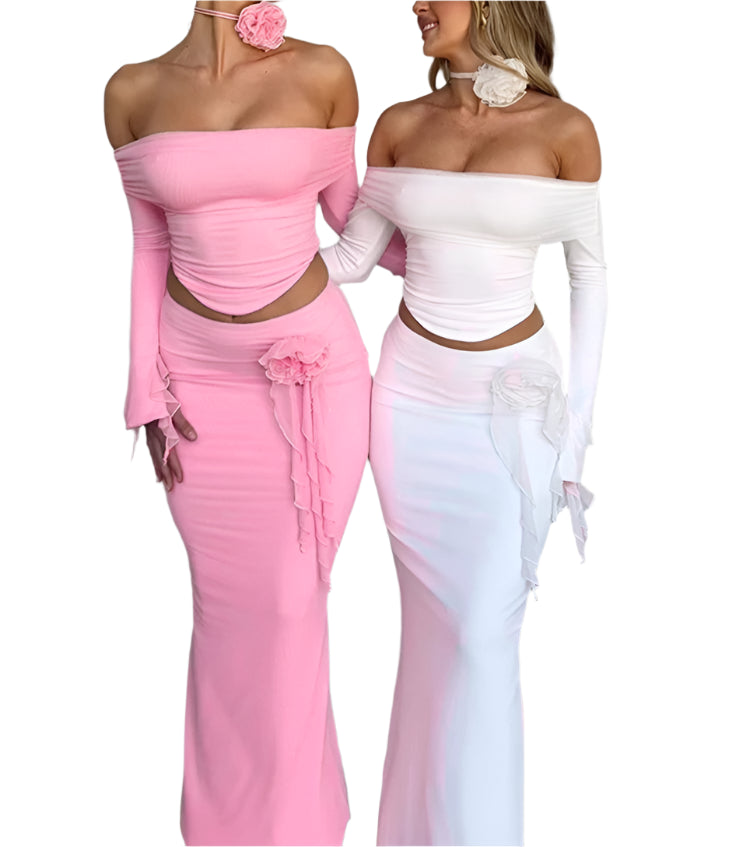 Long Sleeve 2-Piece Flower Set