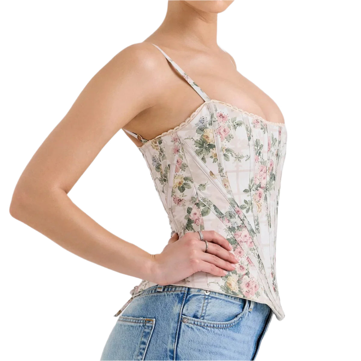 Floral Cropped Corset