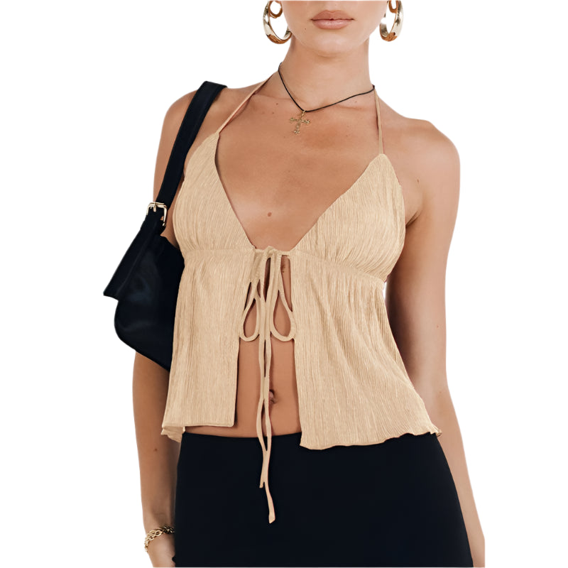 Bowknot Halter Tank
