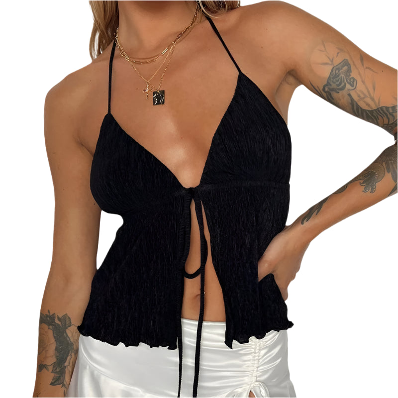 Bowknot Halter Tank