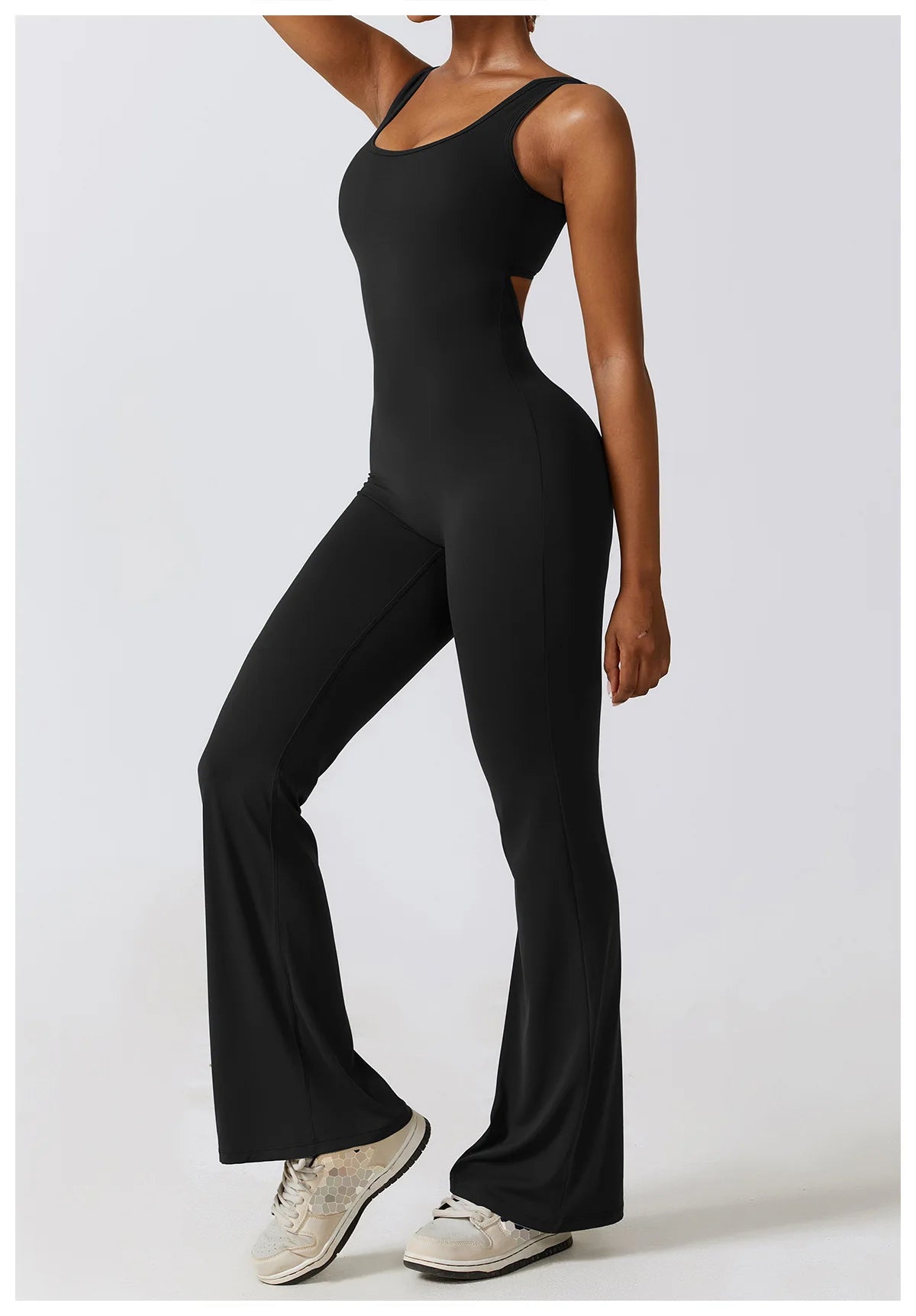 Athletic Open Back Jumpsuit