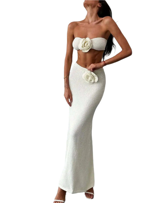 2-Piece Knit Flower Set