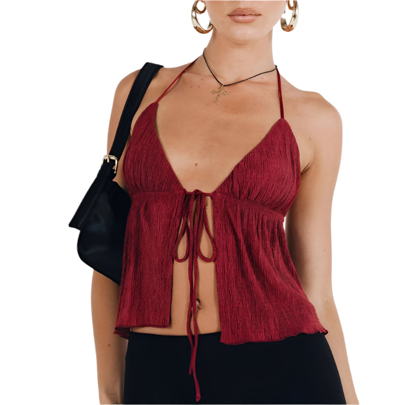Bowknot Halter Tank