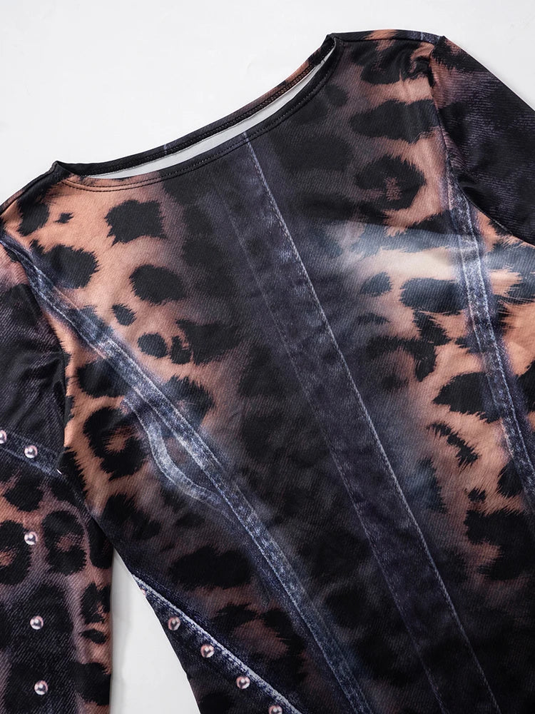 Leopard Print Grunge Dress