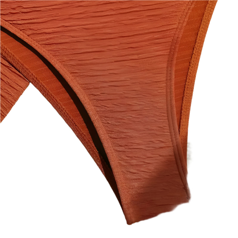 3-Piece Orange Starfish Bikini Set