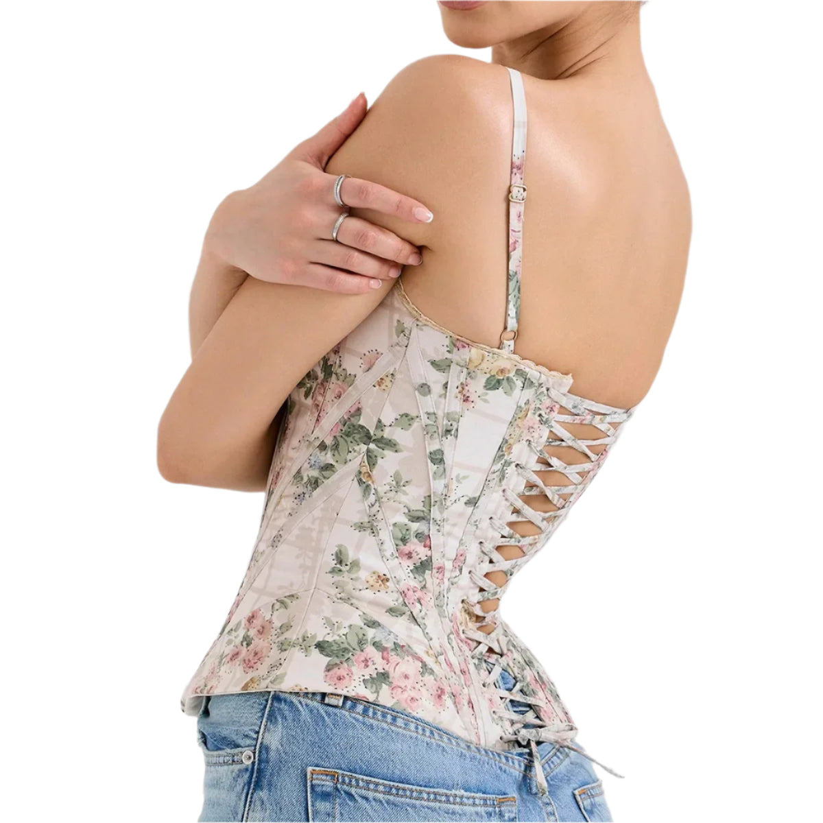 Floral Cropped Corset