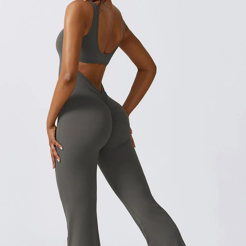 Athletic Open Back Jumpsuit