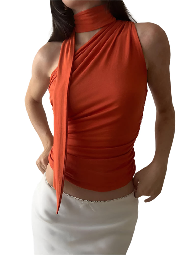 Off Shoulder Halter Tank