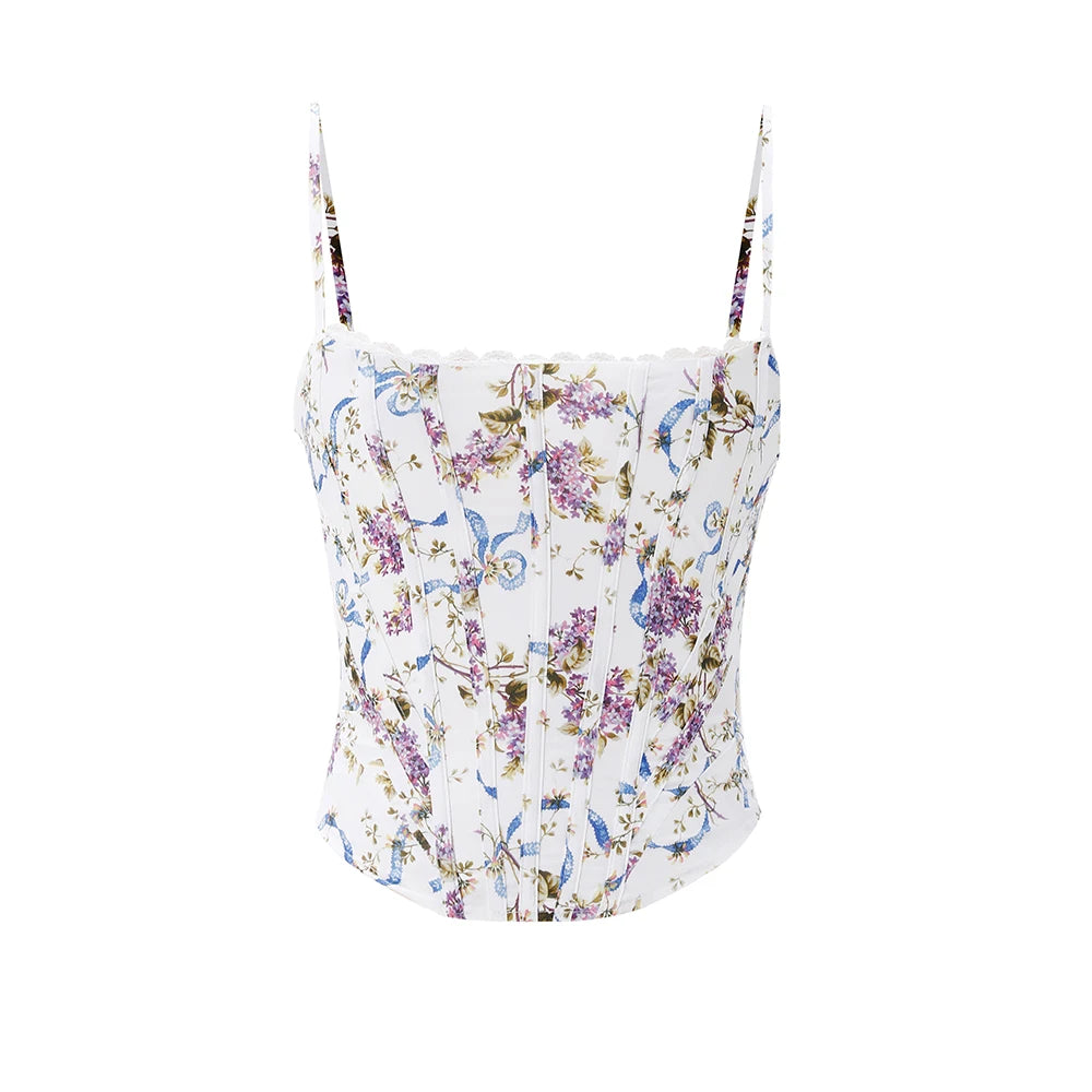 Floral Cropped Corset