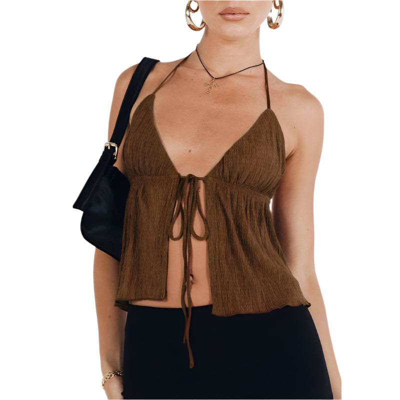 Bowknot Halter Tank