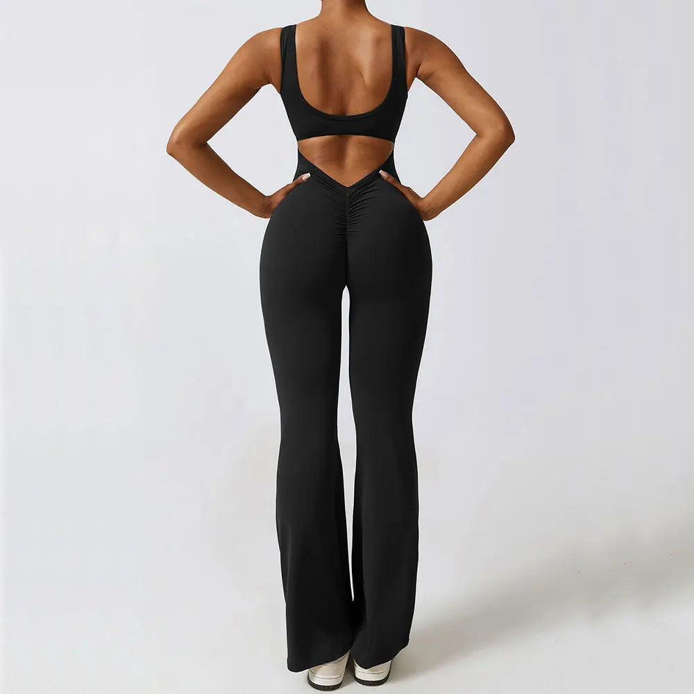 Athletic Open Back Jumpsuit