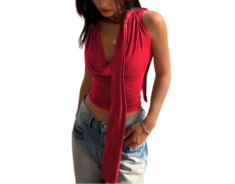 V-Neck Draped Tank