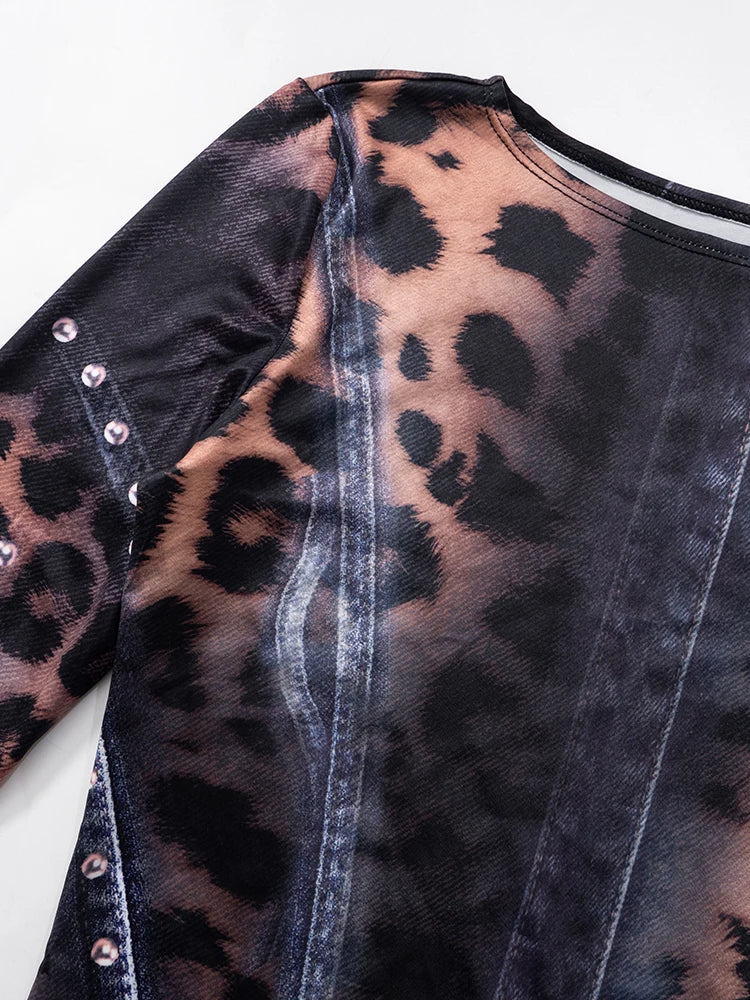 Leopard Print Grunge Dress