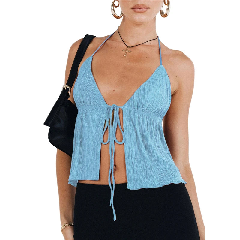 Bowknot Halter Tank