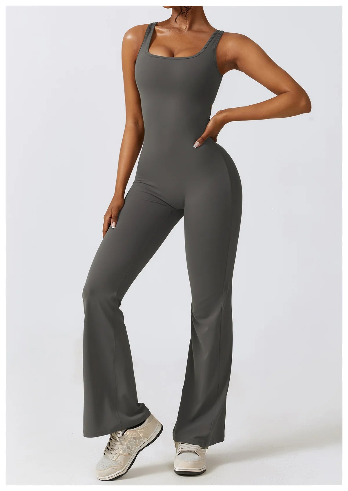 Athletic Open Back Jumpsuit