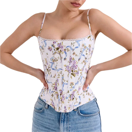 Floral Cropped Corset
