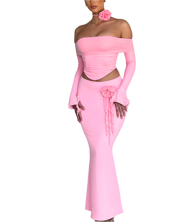 Long Sleeve 2-Piece Flower Set