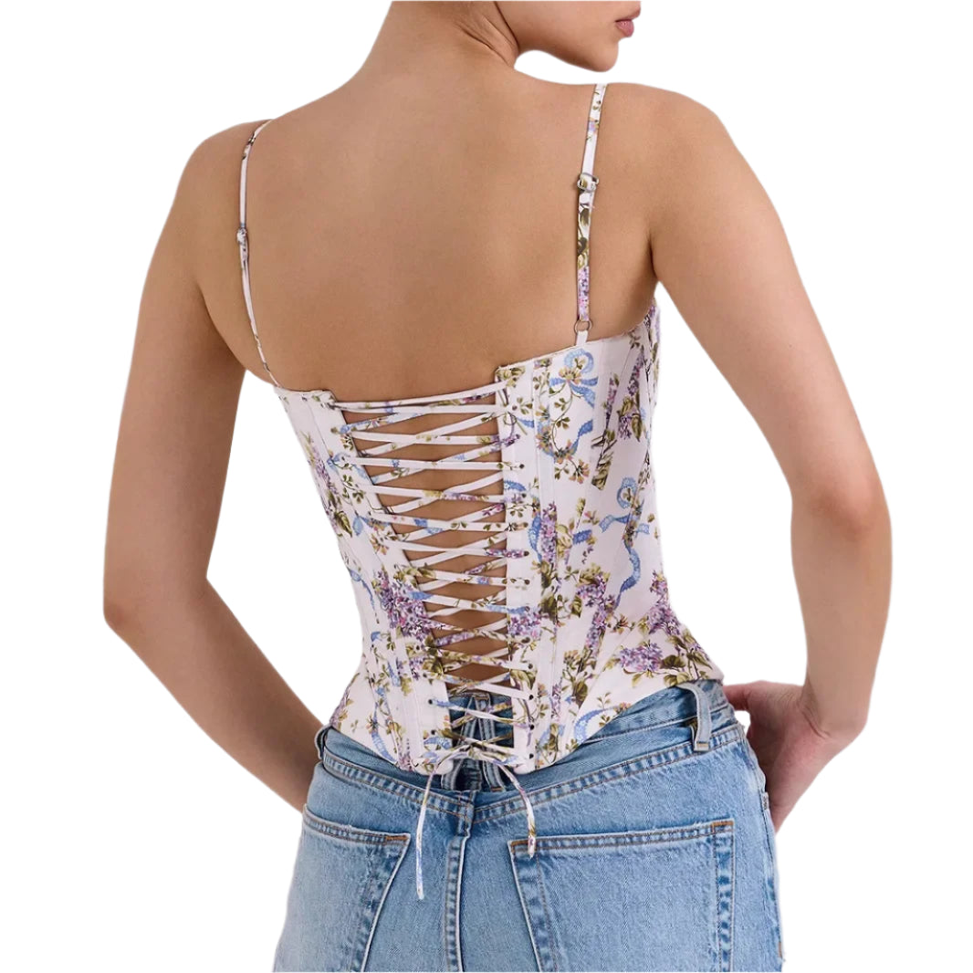 Floral Cropped Corset